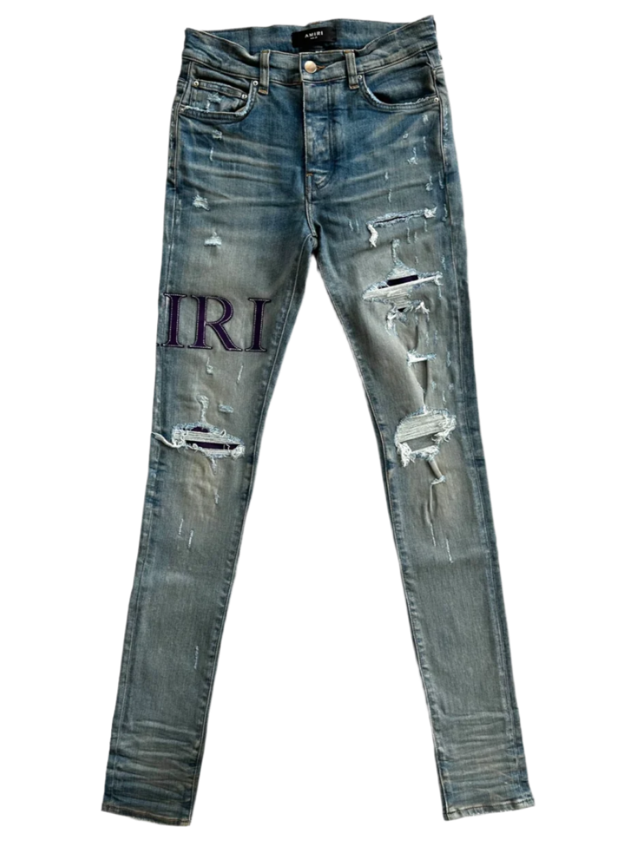 Serif Purple Logo Jeans Clay Indigo