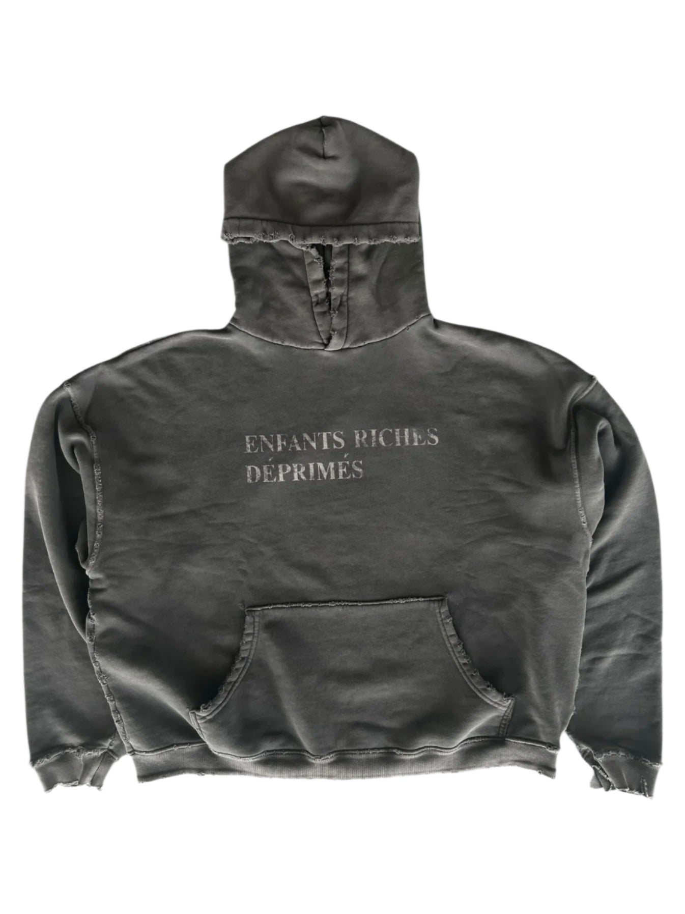 Washed Black & White Classic Logo Hoodie