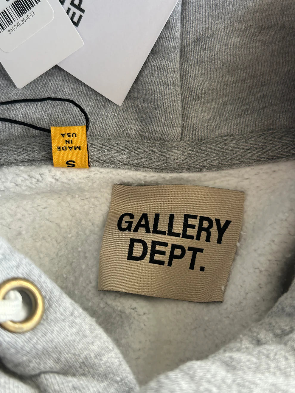 Grey & Black Dept Logo Hoodie