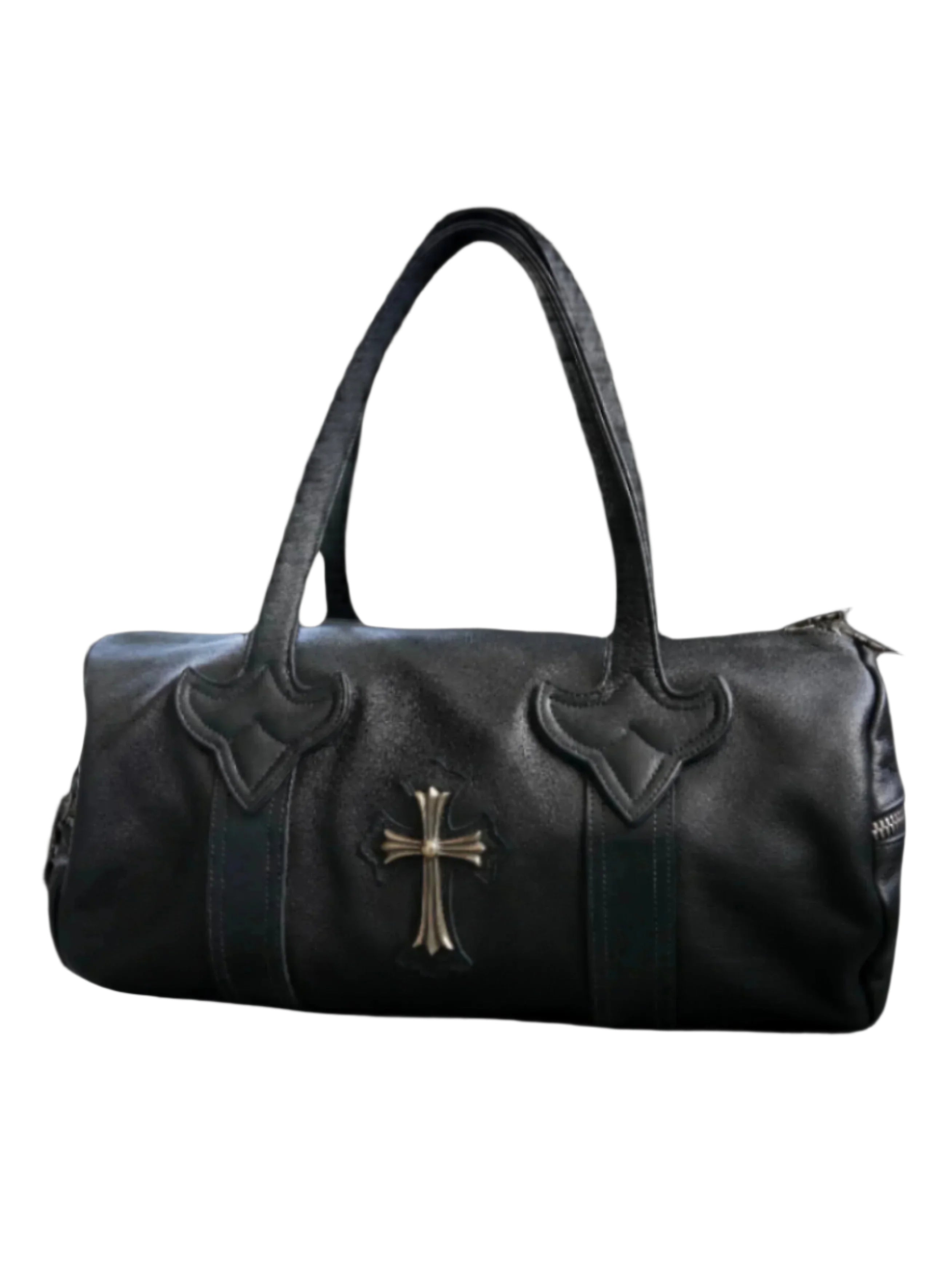 Chrome Hearts Leather Large Cross Duffle Bag
