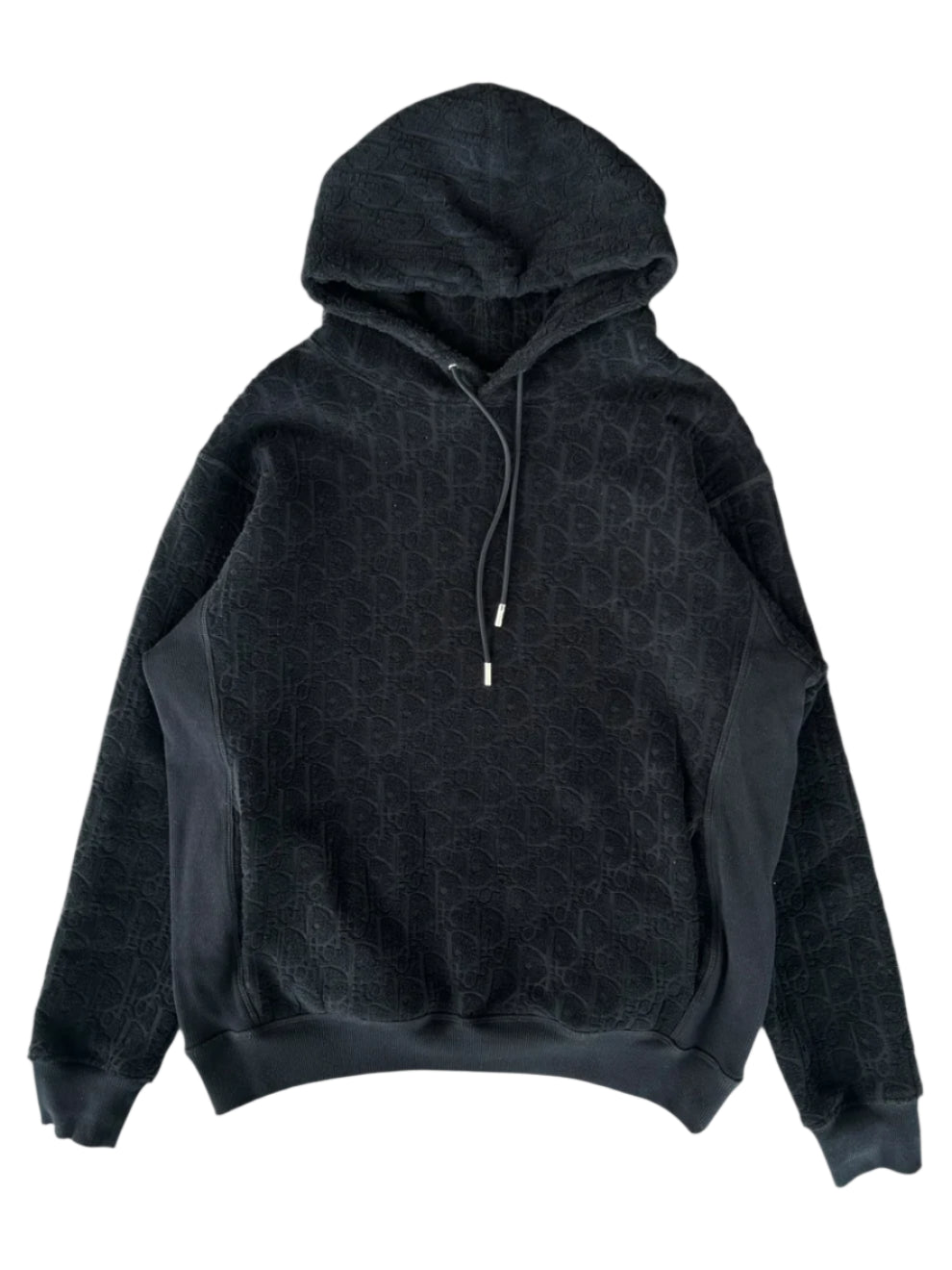Black Oblique Towel Hoodie