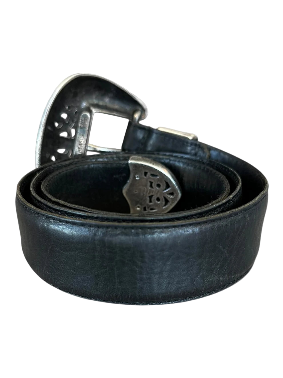 Black 3 Piece Leather Belt