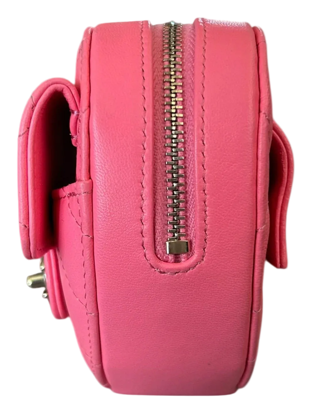 Pink Quilted Mini Heart Bag