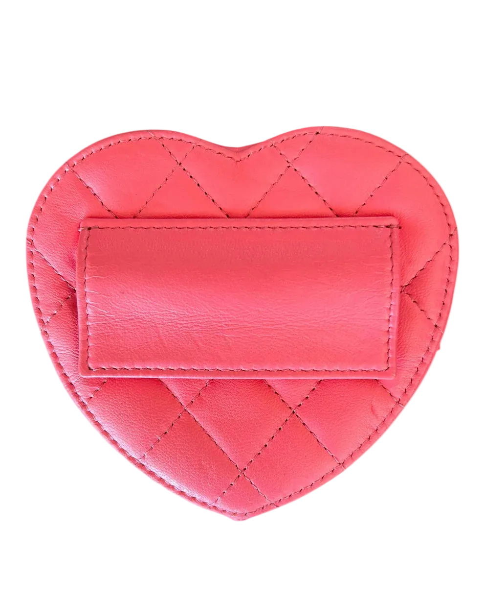 Pink Quilted Mini Heart Bag