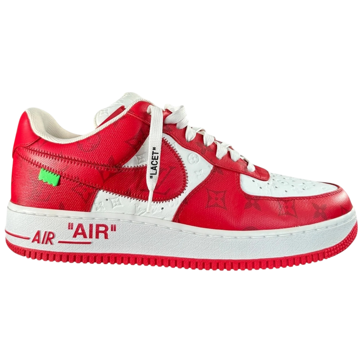 Nike Red & White Monogram Air Force 1