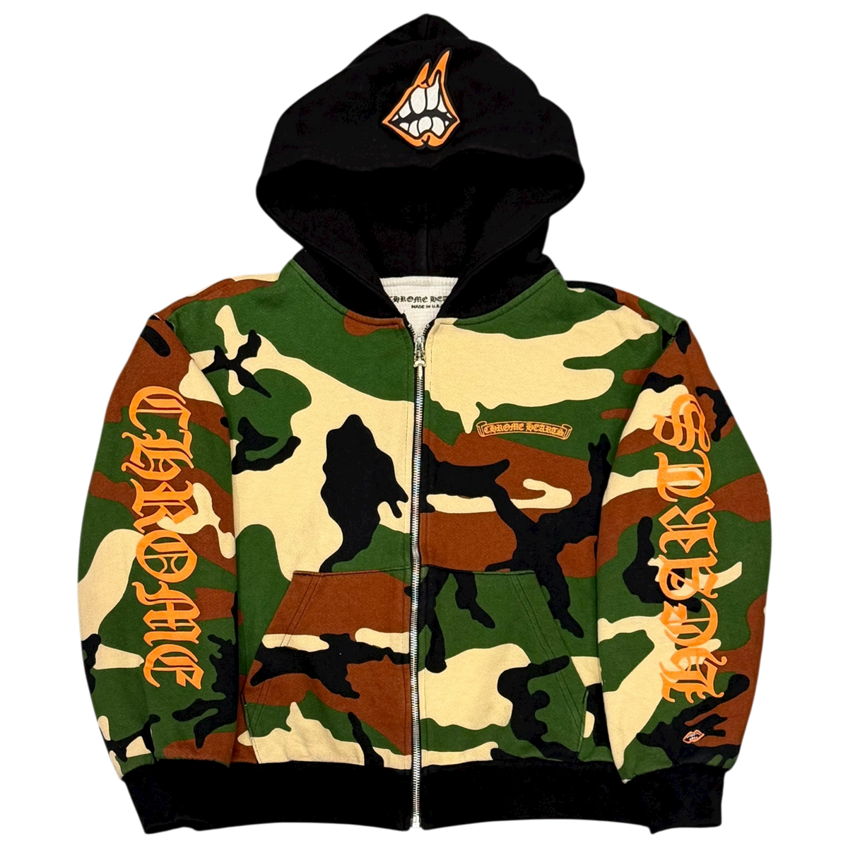 Matty Boy Caution Thermal Zip Up Hoodie Camo