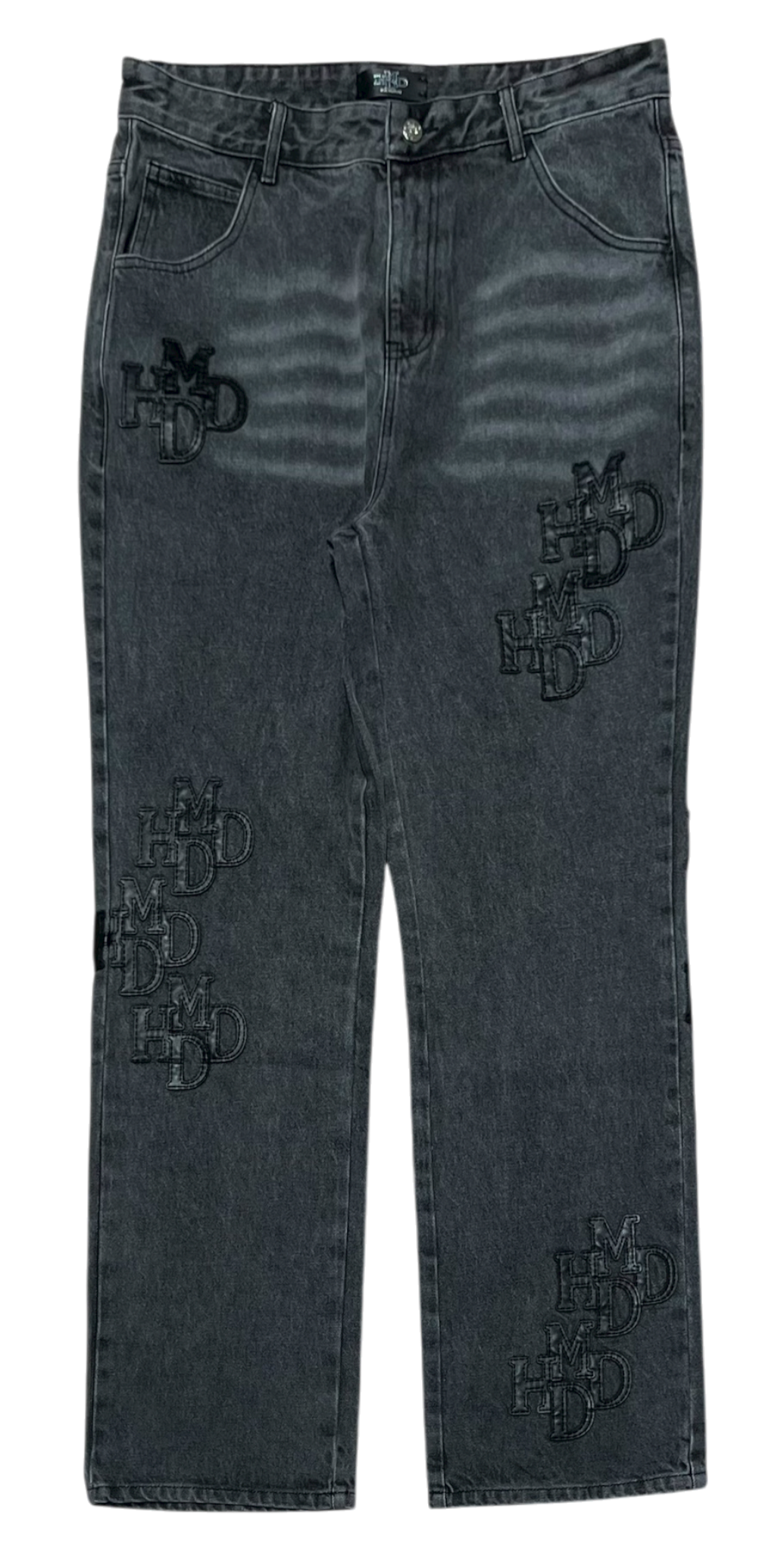 Double Patch Flare Pants Grey/Black