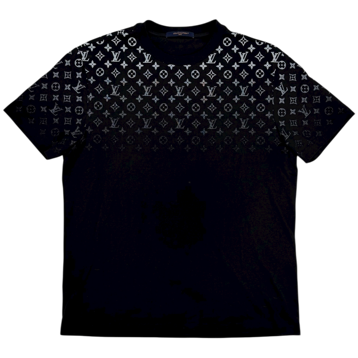 Gradient Cotton T-Shirt Black
