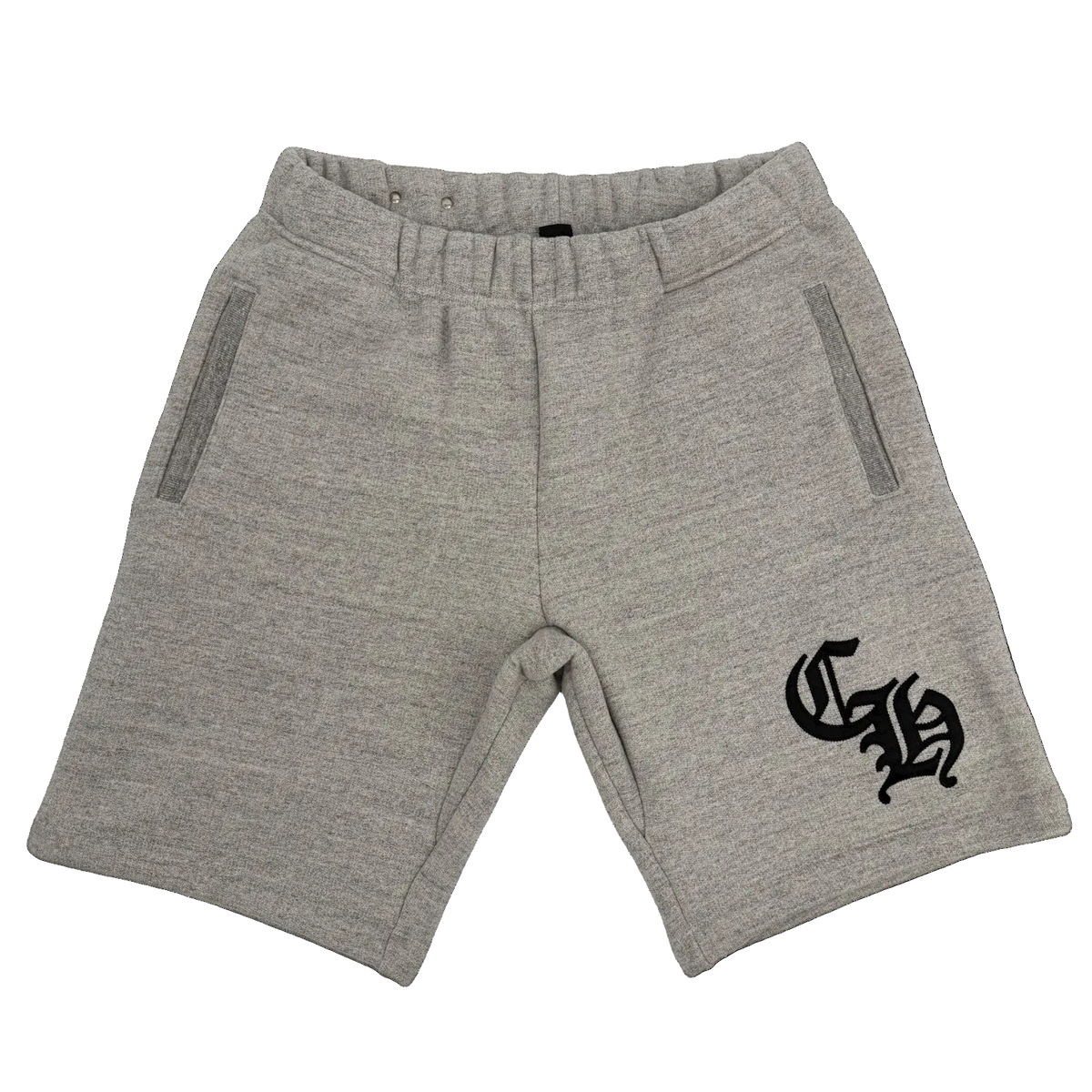 Grey & Black CH Logo Embroidered Shorts
