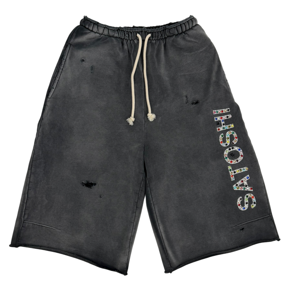 Black Drifter Studded Sweat Shorts