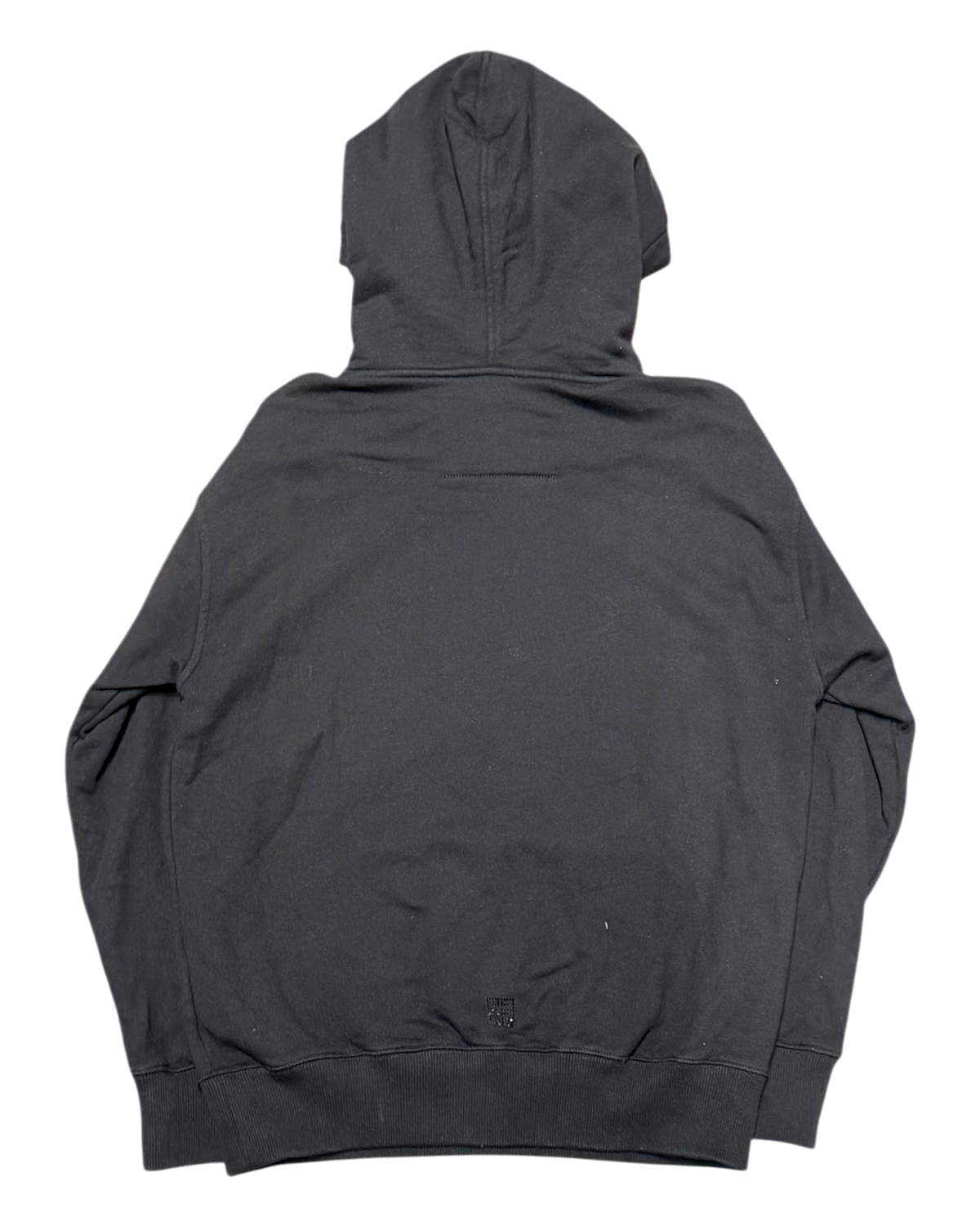 Hoodie with Rhinestone-Studded Logo Black