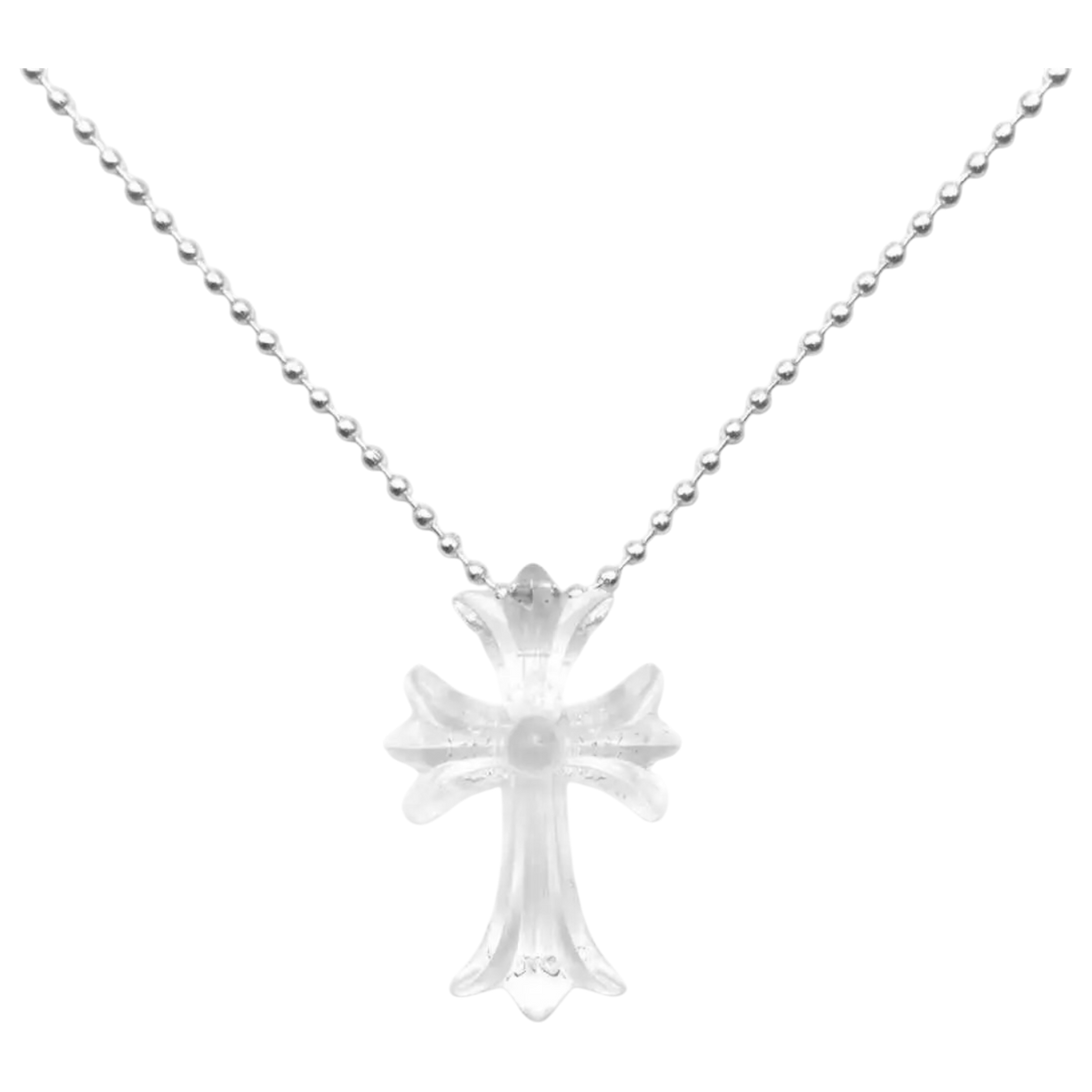 Resin Cross Pendant Ball Chain Necklace