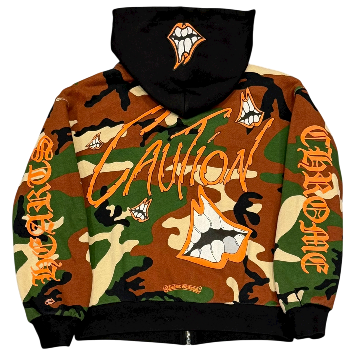 Matty Boy Caution Thermal Zip Up Hoodie Camo