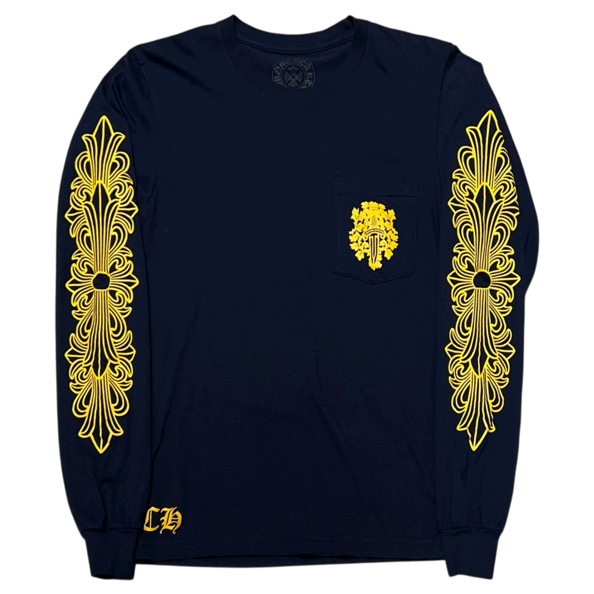 V89 Dagger L/S T-shirt Navy/Yellow
