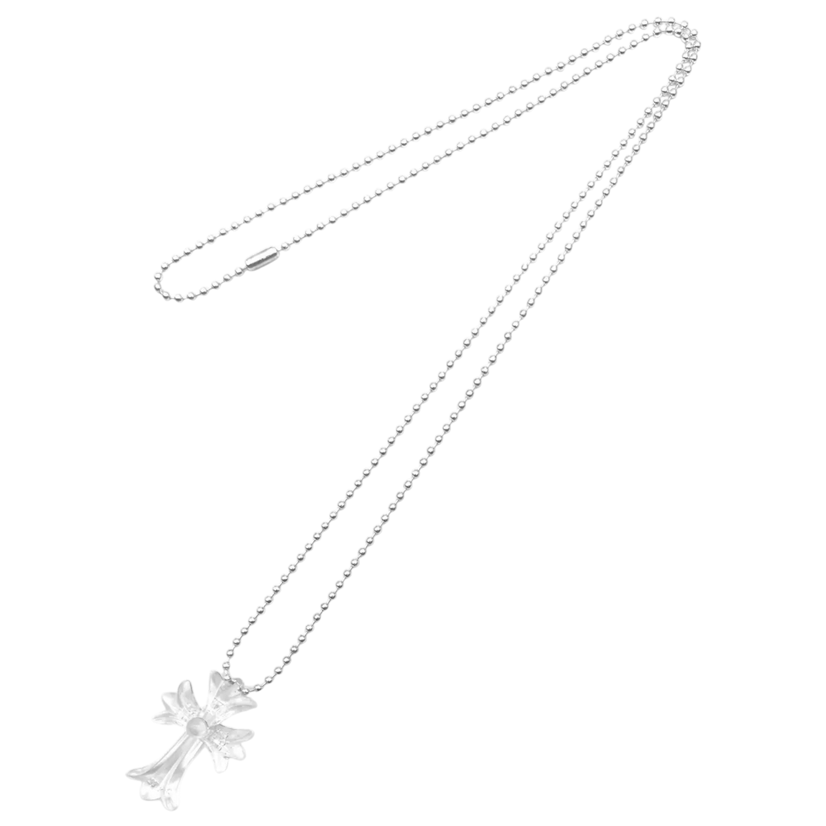 Resin Cross Pendant Ball Chain Necklace