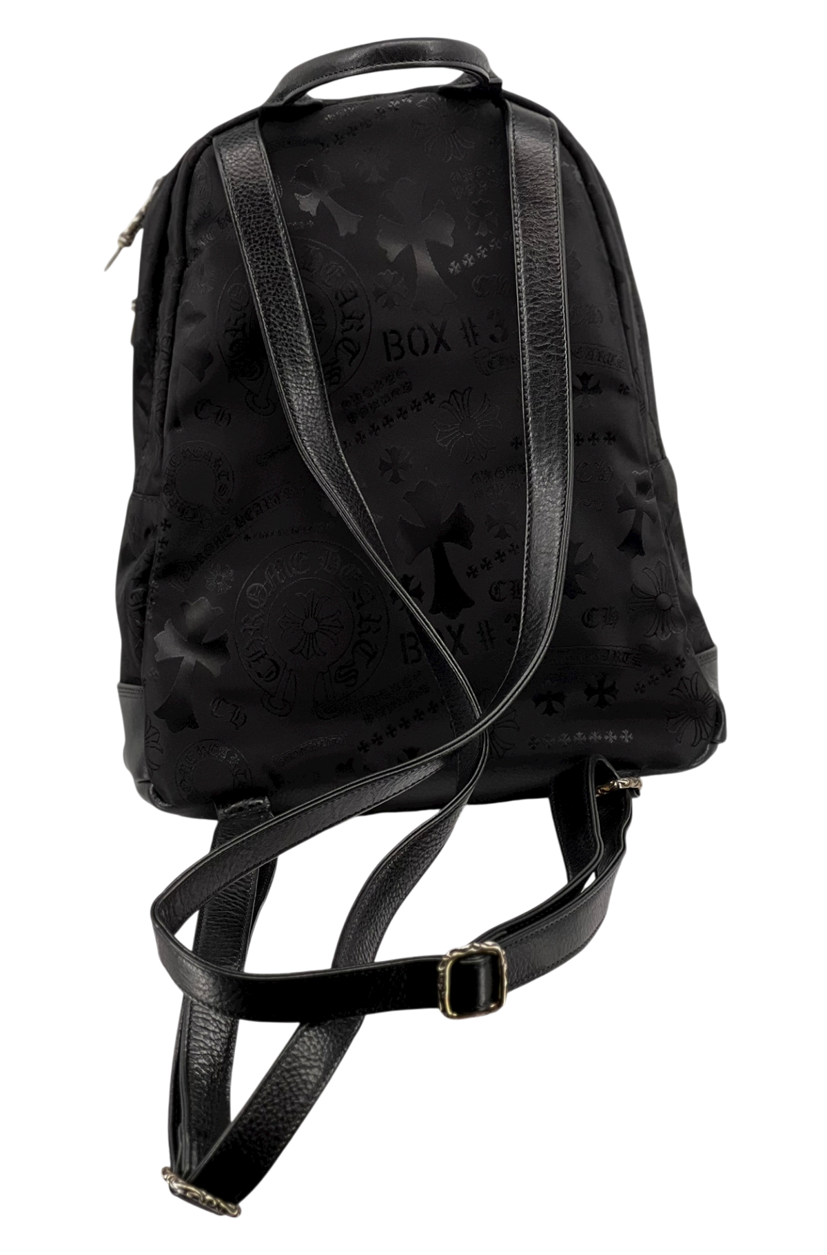 Seventh Grader Black Stencil Nylon Backpack Small