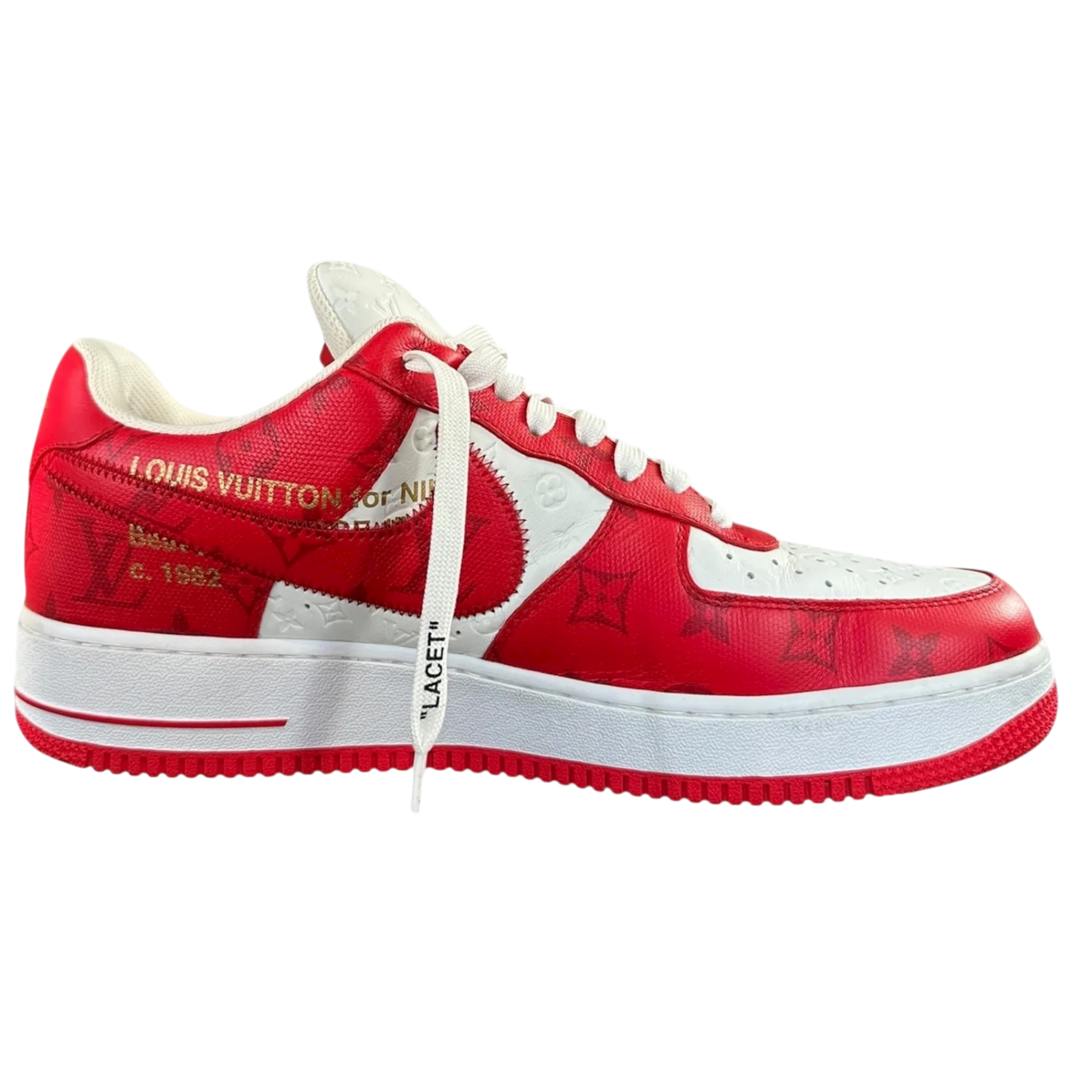 Nike Red & White Monogram Air Force 1