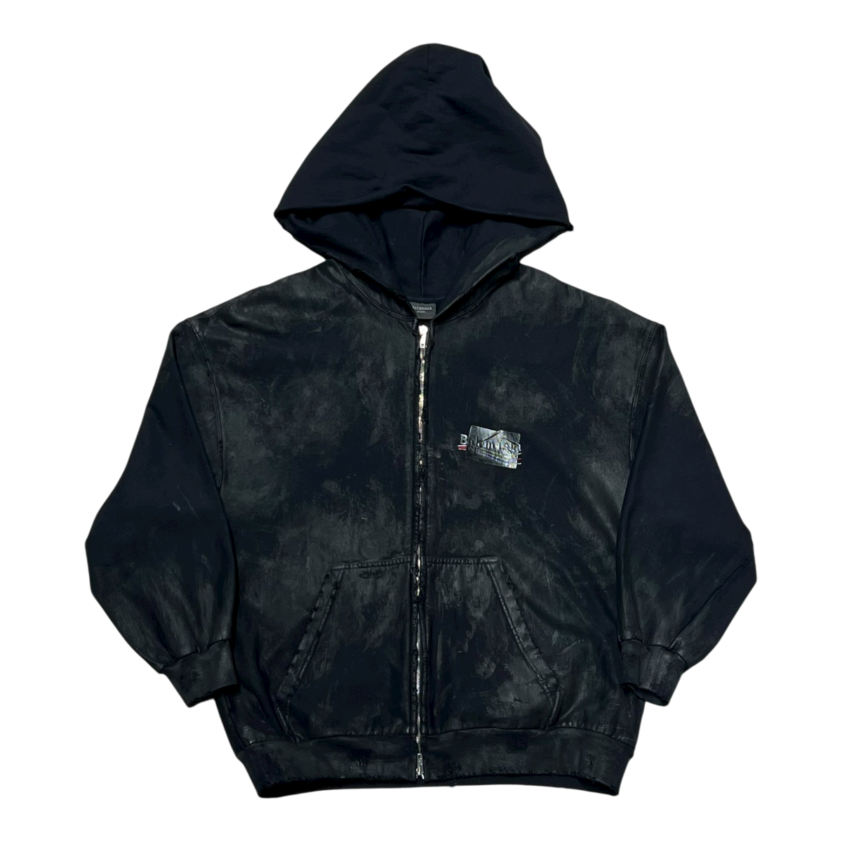 Mud Oversized Zip Up Black