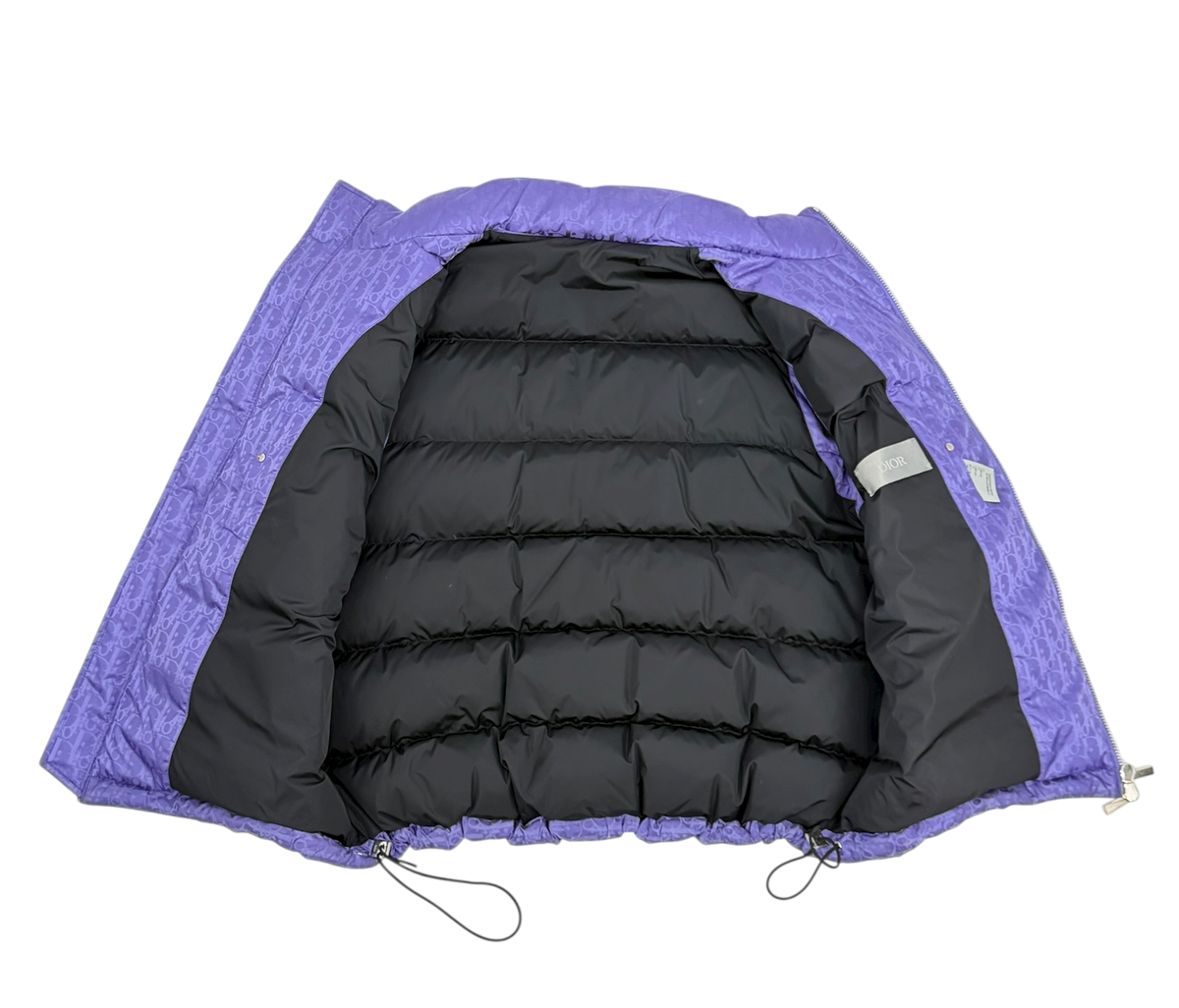 All-Over Oblique Jacquard Motif Sleeveless Down Jacket