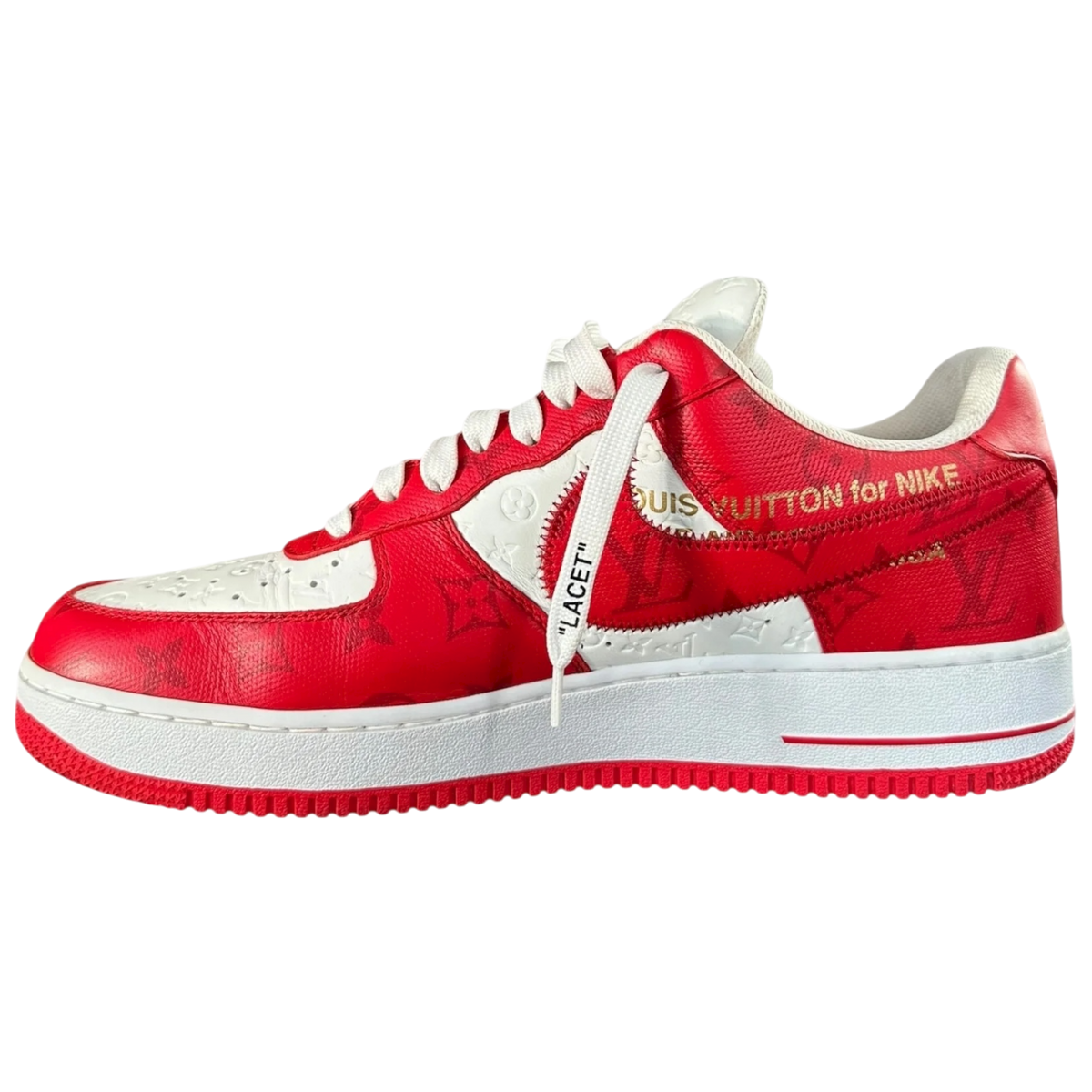 Nike Red & White Monogram Air Force 1