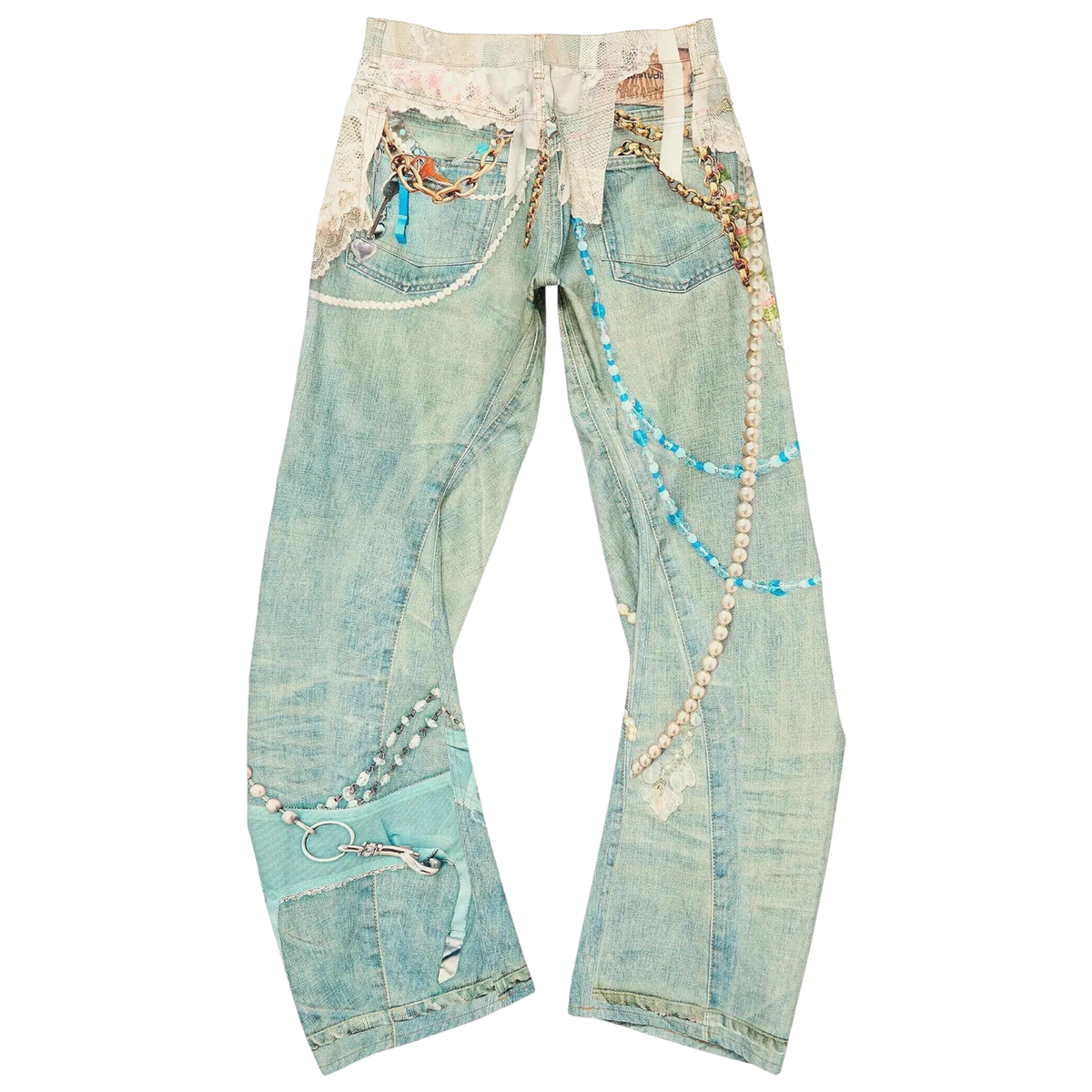 2006 Relaxed Fit Jeans 'White/Green'