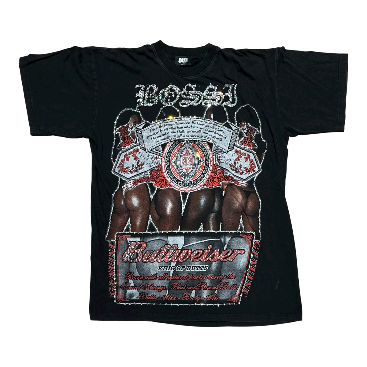 Vintage Rhinestone Black/Red Tee (FW25)