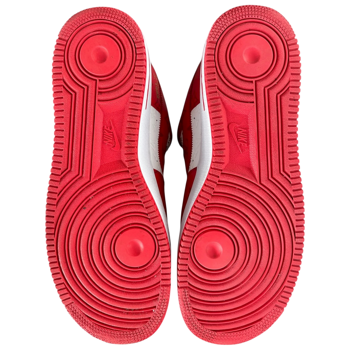 Nike Red & White Monogram Air Force 1