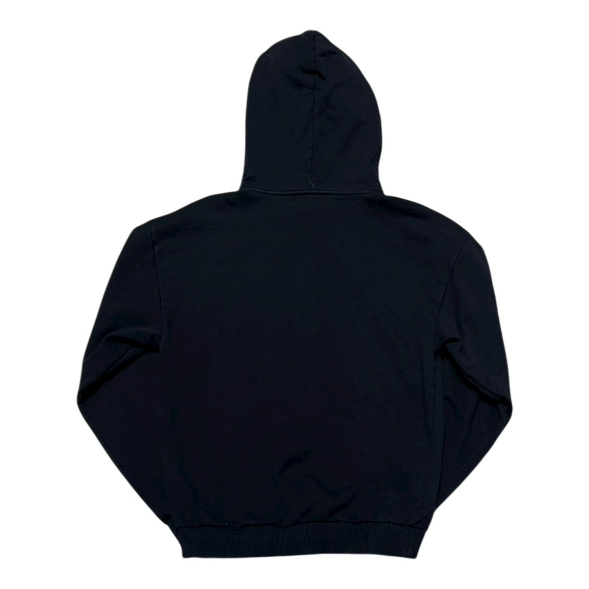 Black Loose Zip Up Hoodie Hood Logo