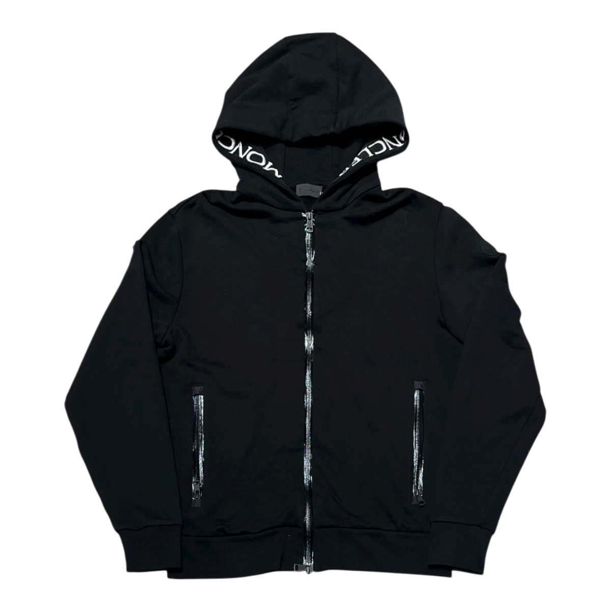 Black Zip Up Logo Hoodie