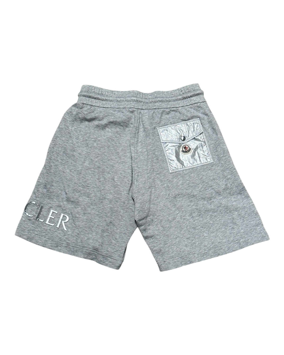 Cotton Terry Silver Logo Boxing Shorts Gray Silver