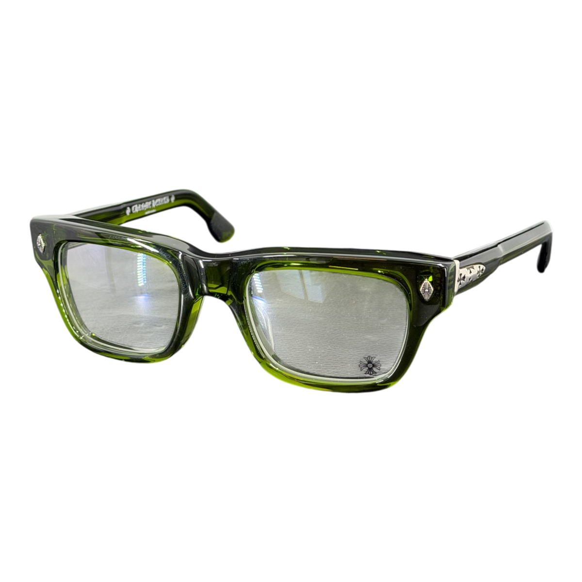 Green Frame Crypdic Glasses