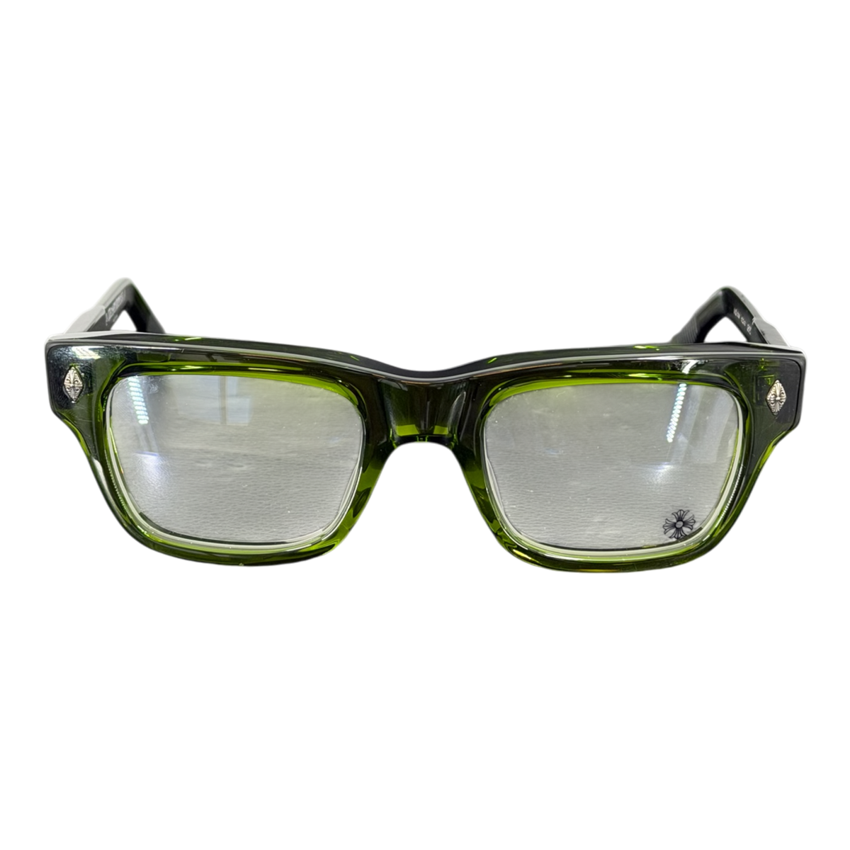 Green Frame Crypdic Glasses