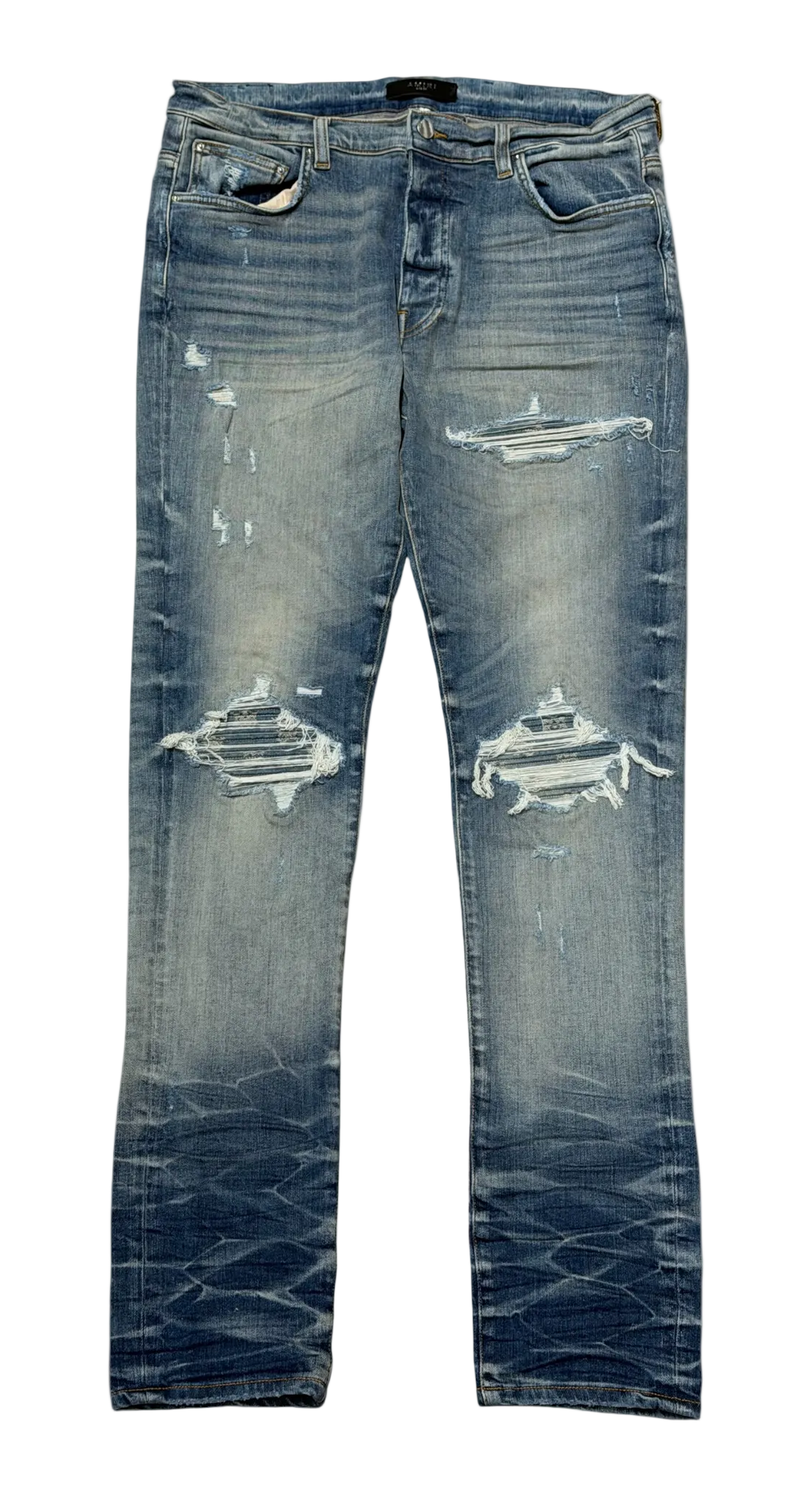 Blue Bandana Paisley MA Logo MX1 Jeans