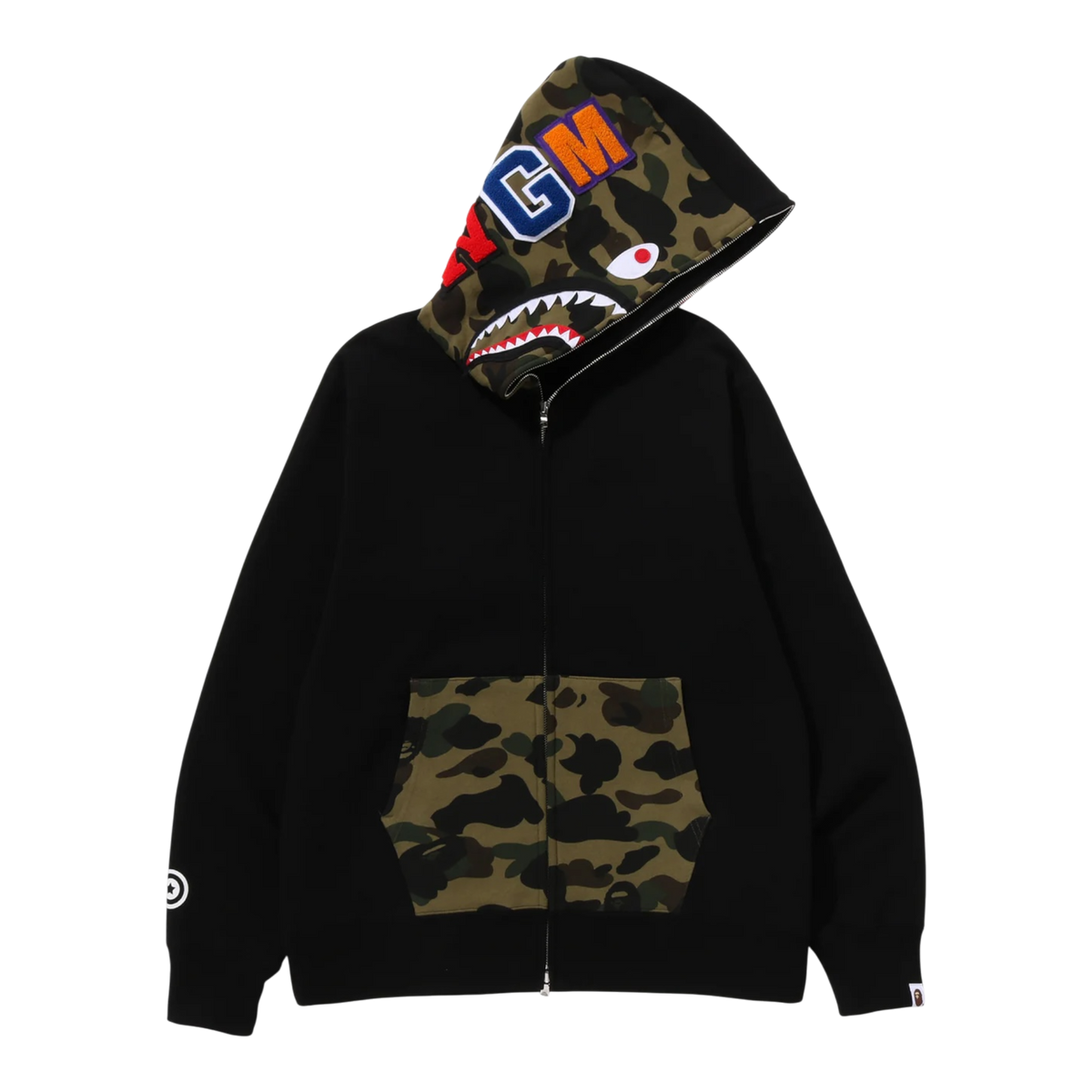 1st Camo Shark Full Zip Hoodie (SS23) Black