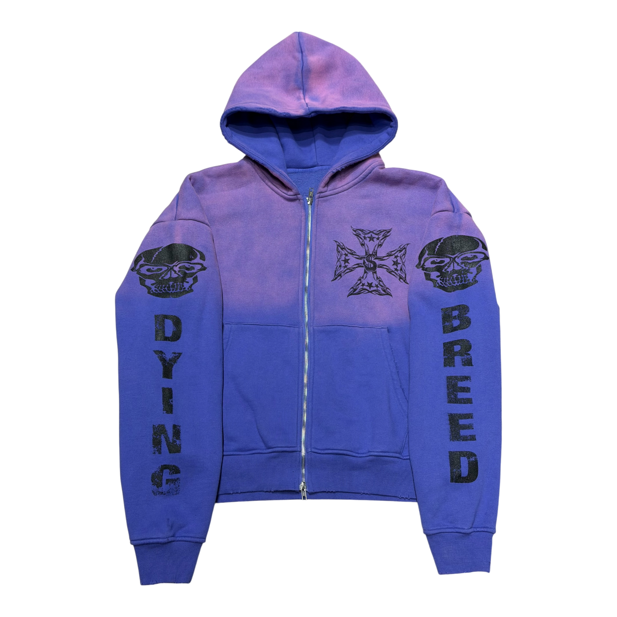 Saints Purple & Black Zip Up Logo Hoodie