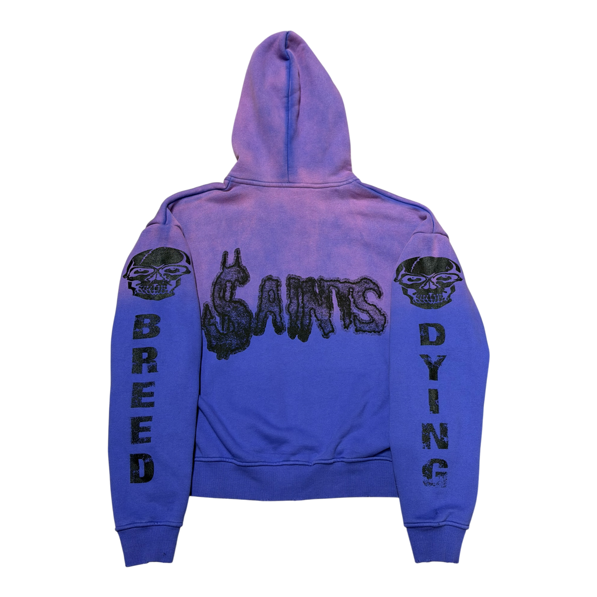Saints Purple & Black Zip Up Logo Hoodie