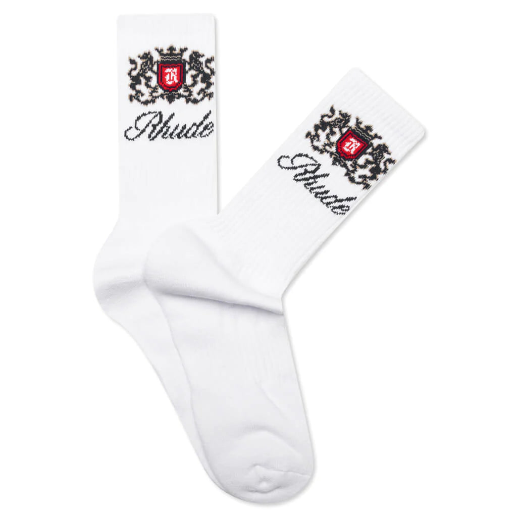 Crest Logo Socks White/Blue