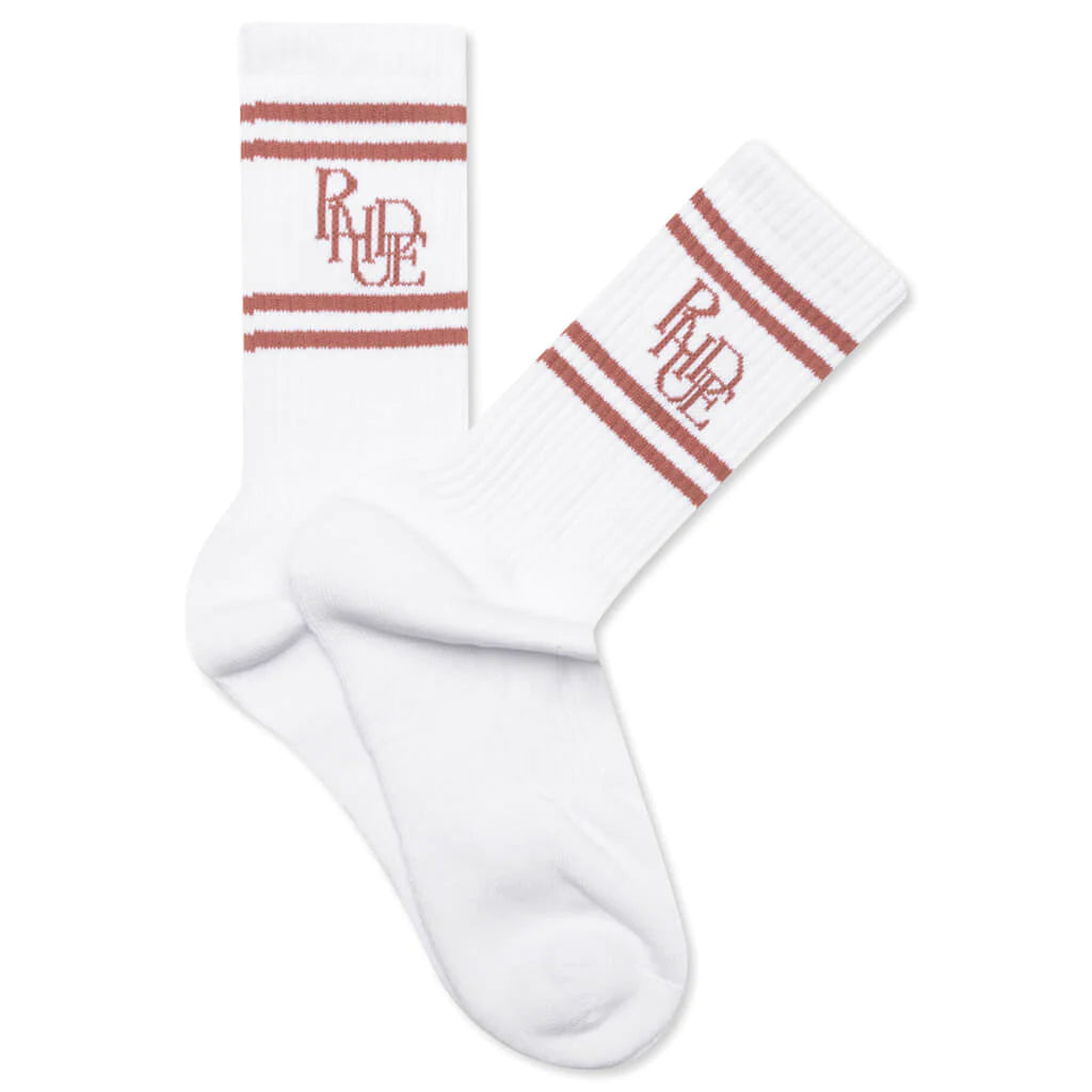 Scrambler Socks White/Mauve