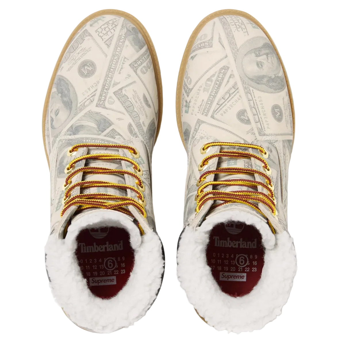 6" Premium Waterproof Boot Supreme x MM6 Maison Margiela $100 Bills