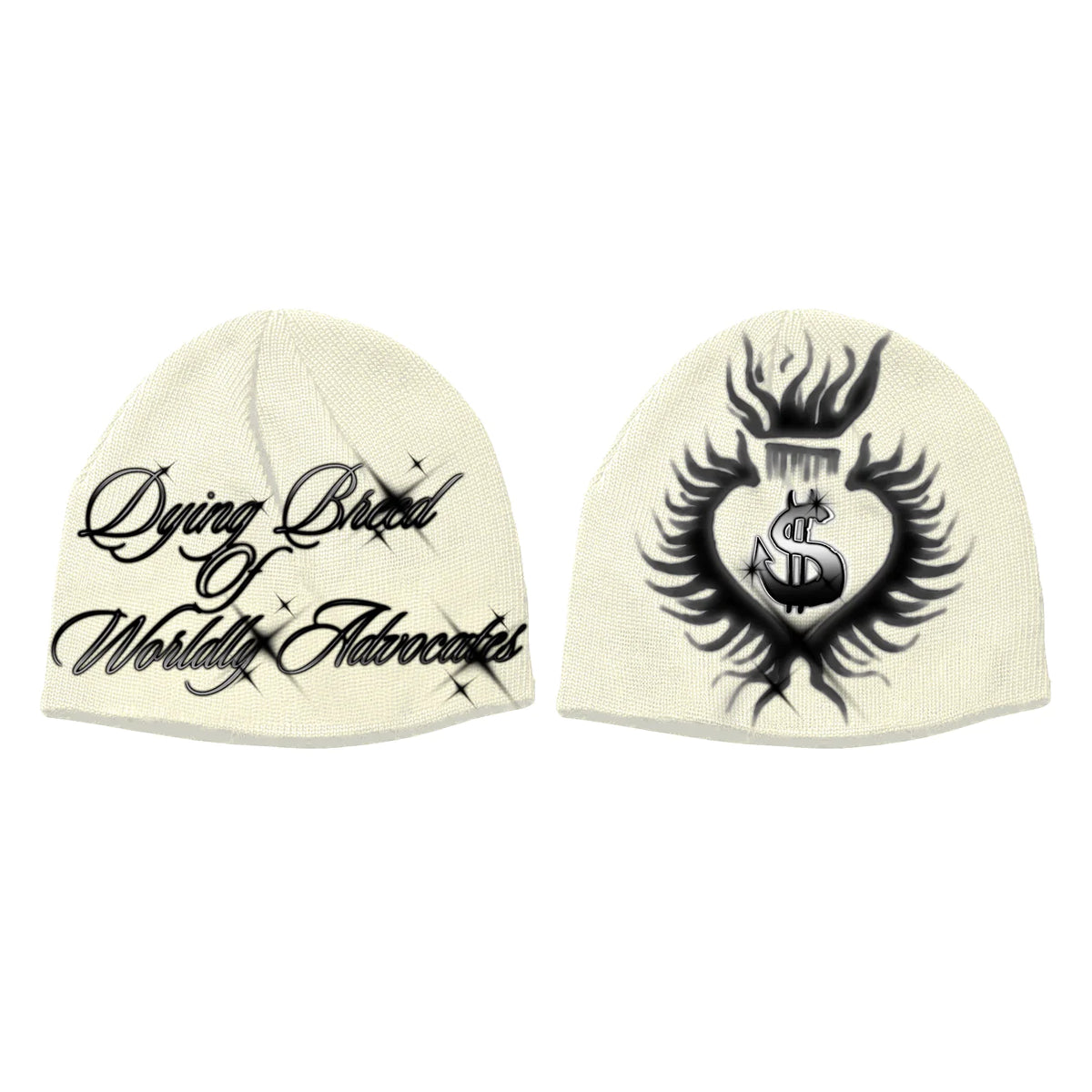 Script Breed Beanie Cream