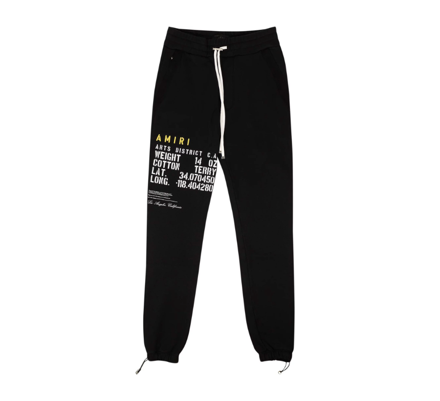 Military Stencil Sweatpant Black