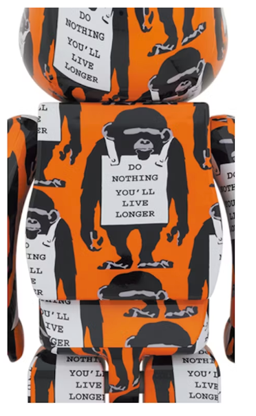 Bearbrick Monkey Sign 1000% Orange