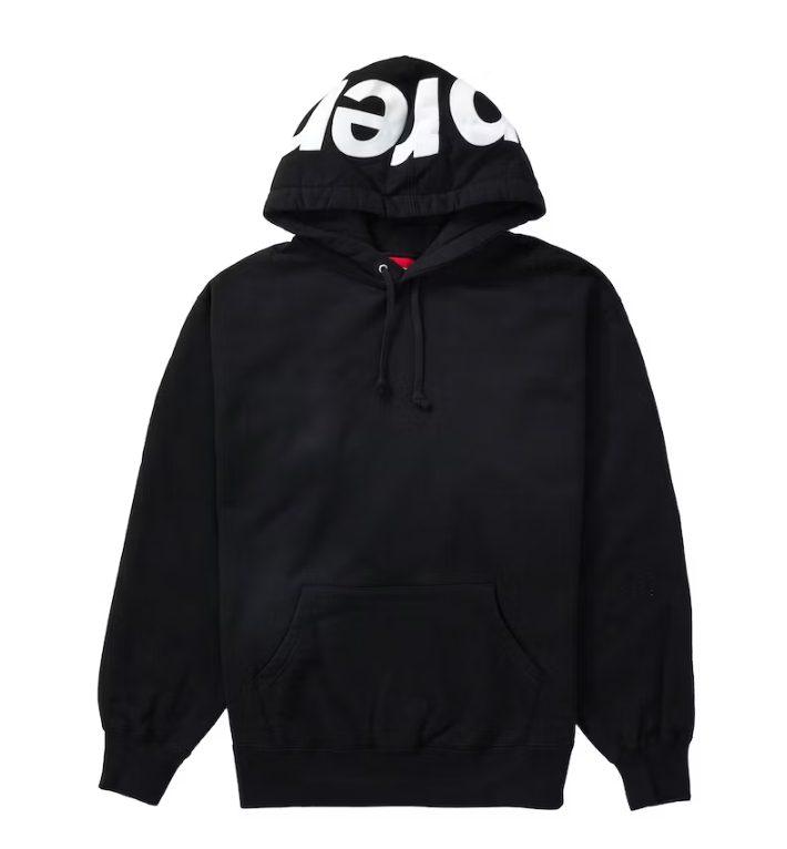 Supreme Contrast Hooded Sweatshirt Black