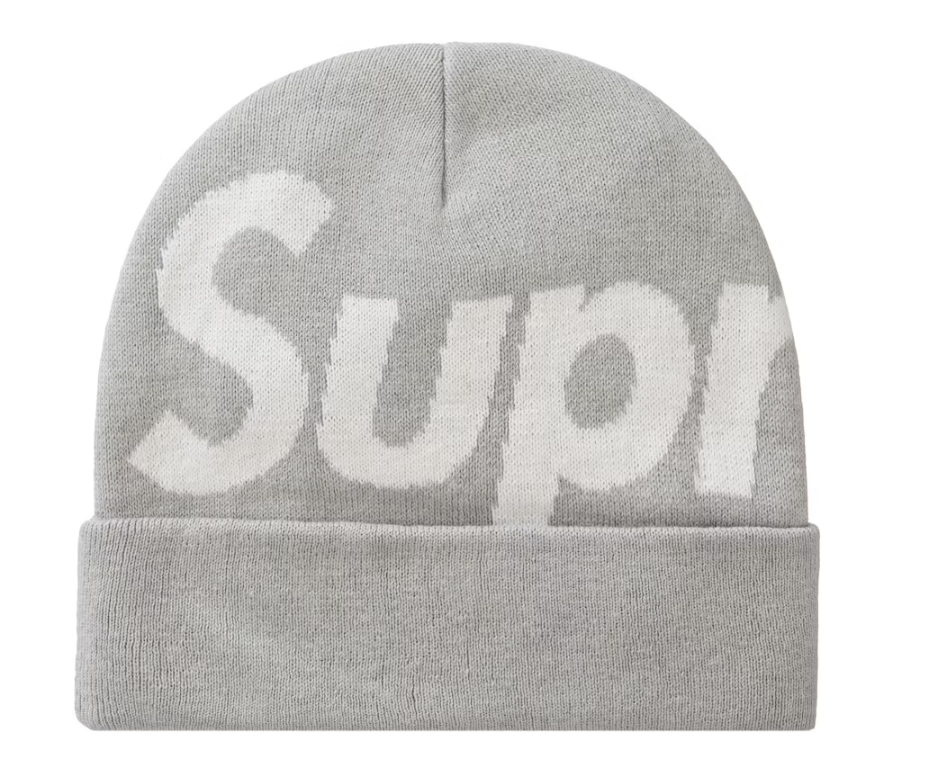 Supreme Big Logo Beanie Beanie (FW23) Grey