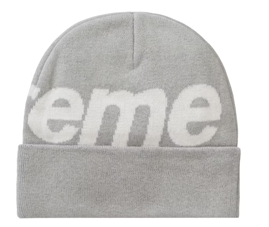 Supreme Big Logo Beanie Beanie (FW23) Grey