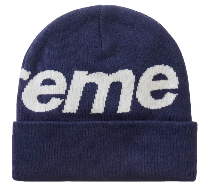 Supreme Big Logo Beanie Beanie (FW23) Navy