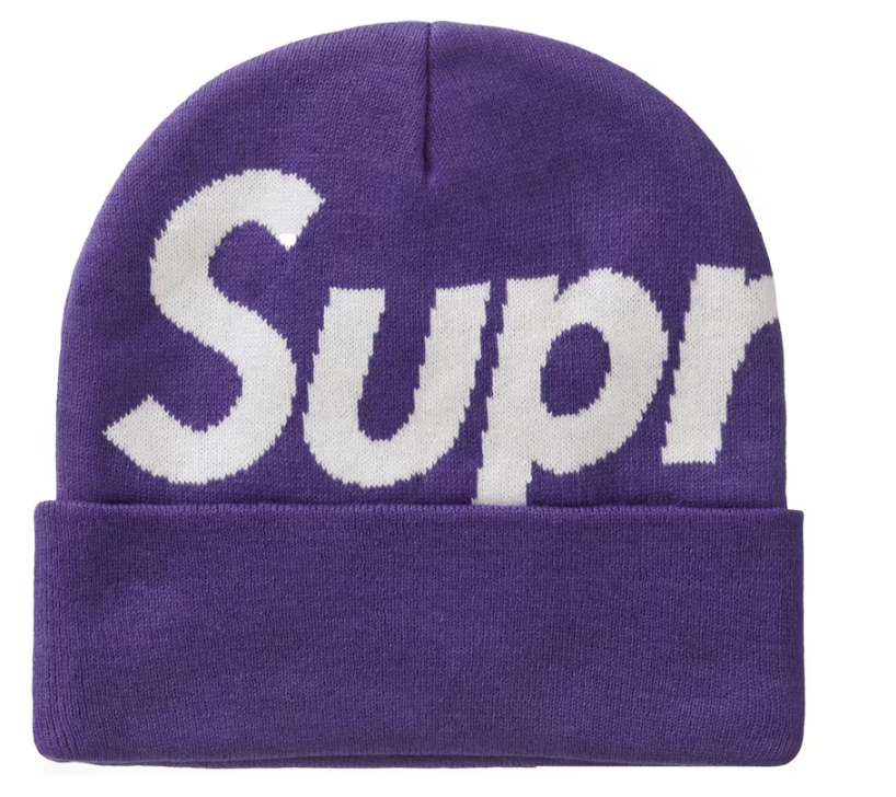 Supreme Big Logo Beanie Beanie (FW23) Dark Purple