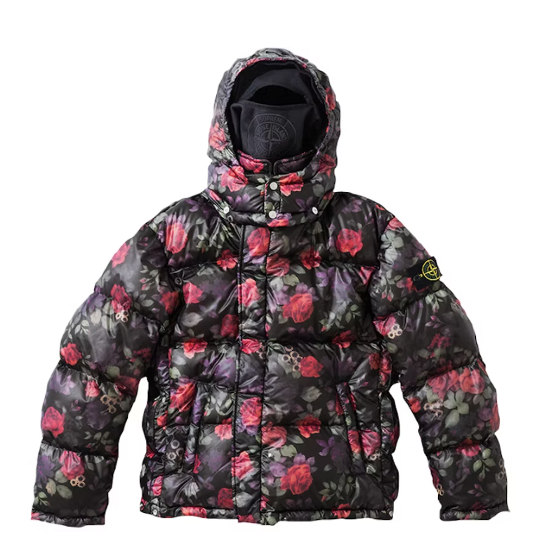 Supreme Stone Island Lamy Cover Stampato Puffy Jacket Black