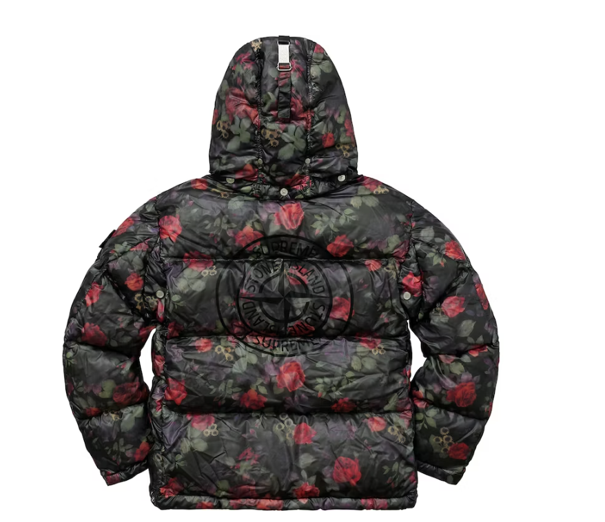 Supreme Stone Island Lamy Cover Stampato Puffy Jacket Black