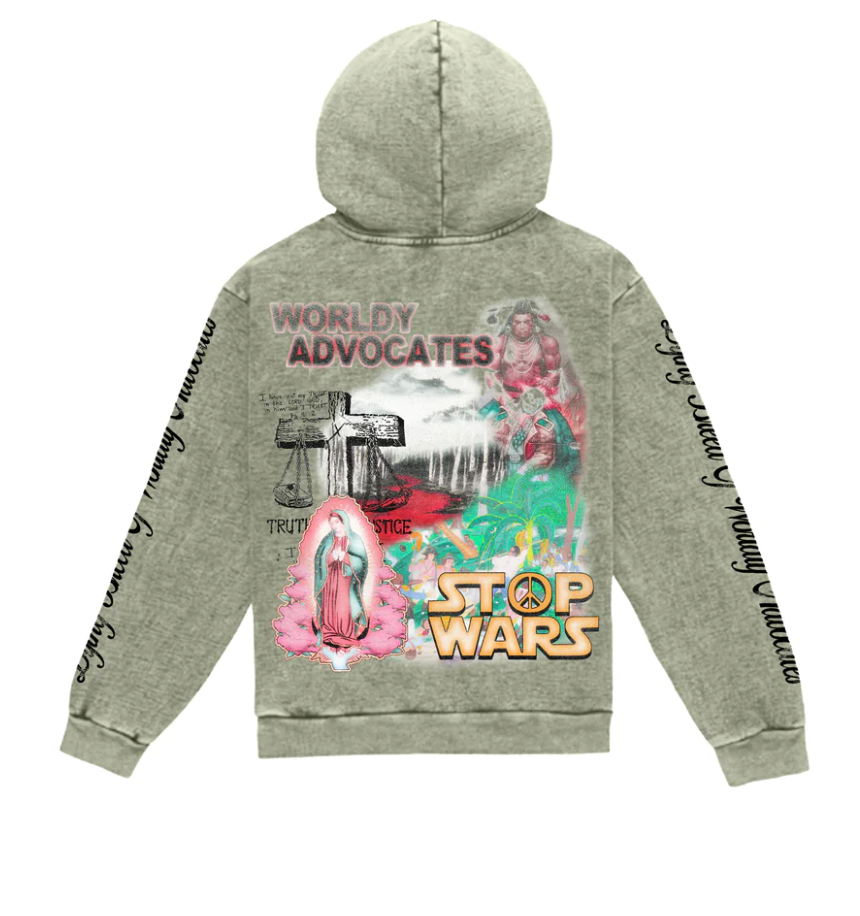 Saints Stop Wars Hoodie Green